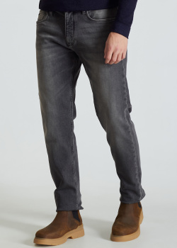 Светло-серые джинсы Emporio Armani прямого кроя, фото